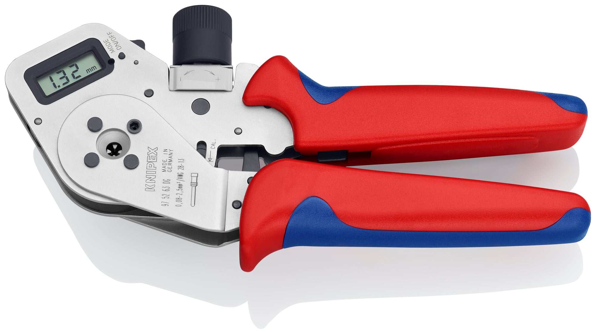 Digital Crimping Pliers-Four Mandrel For Turned Contacts, 10 1/2 in., Multi-Component, Four-Mandrel Crimp, 1 Crimp Position