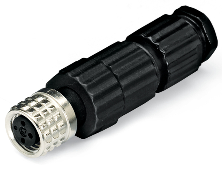756-9112/030-000 Straight Fitted Pluggable Connector, M8 End Connection