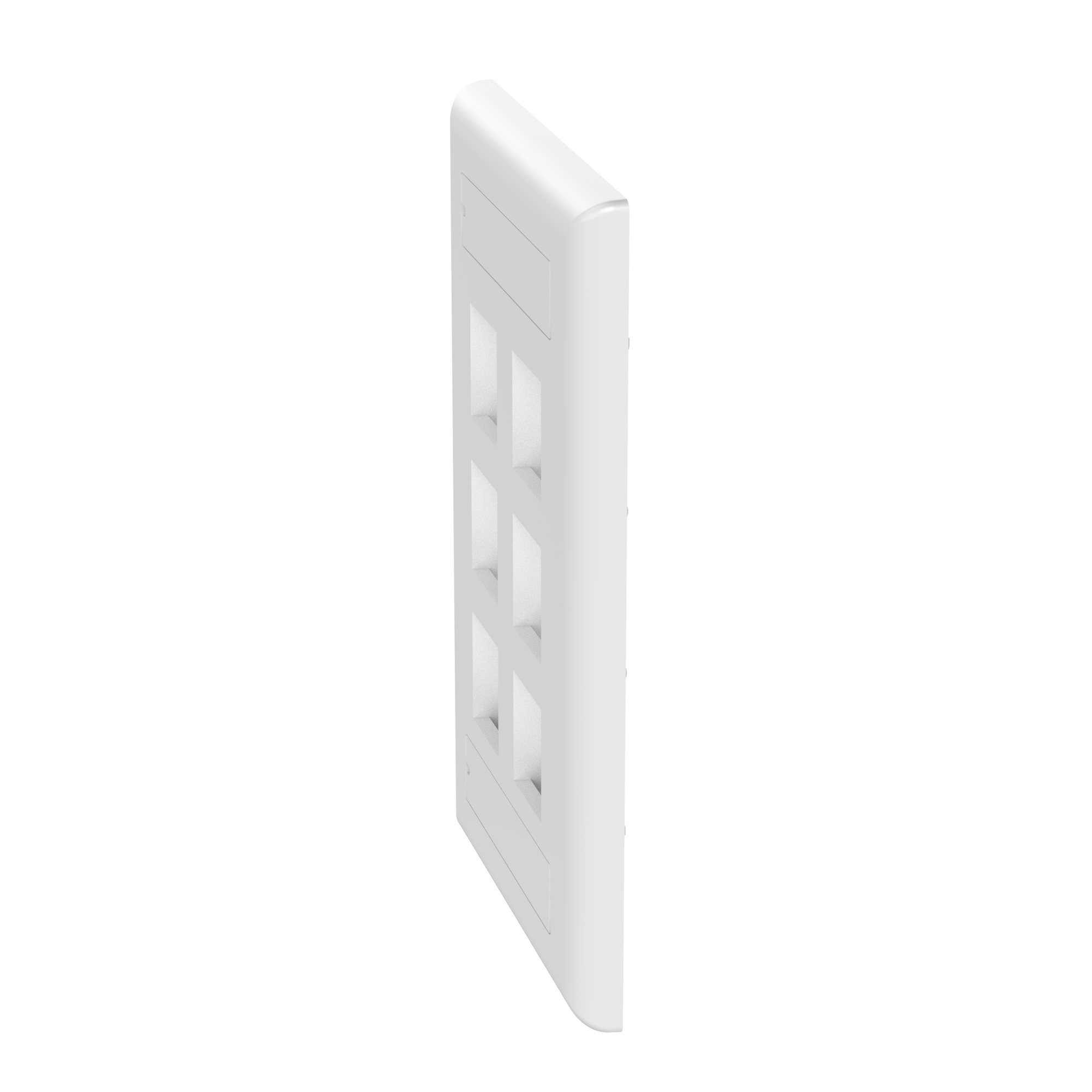 NetKey Faceplate, 6-Port, White, with Label Pocket