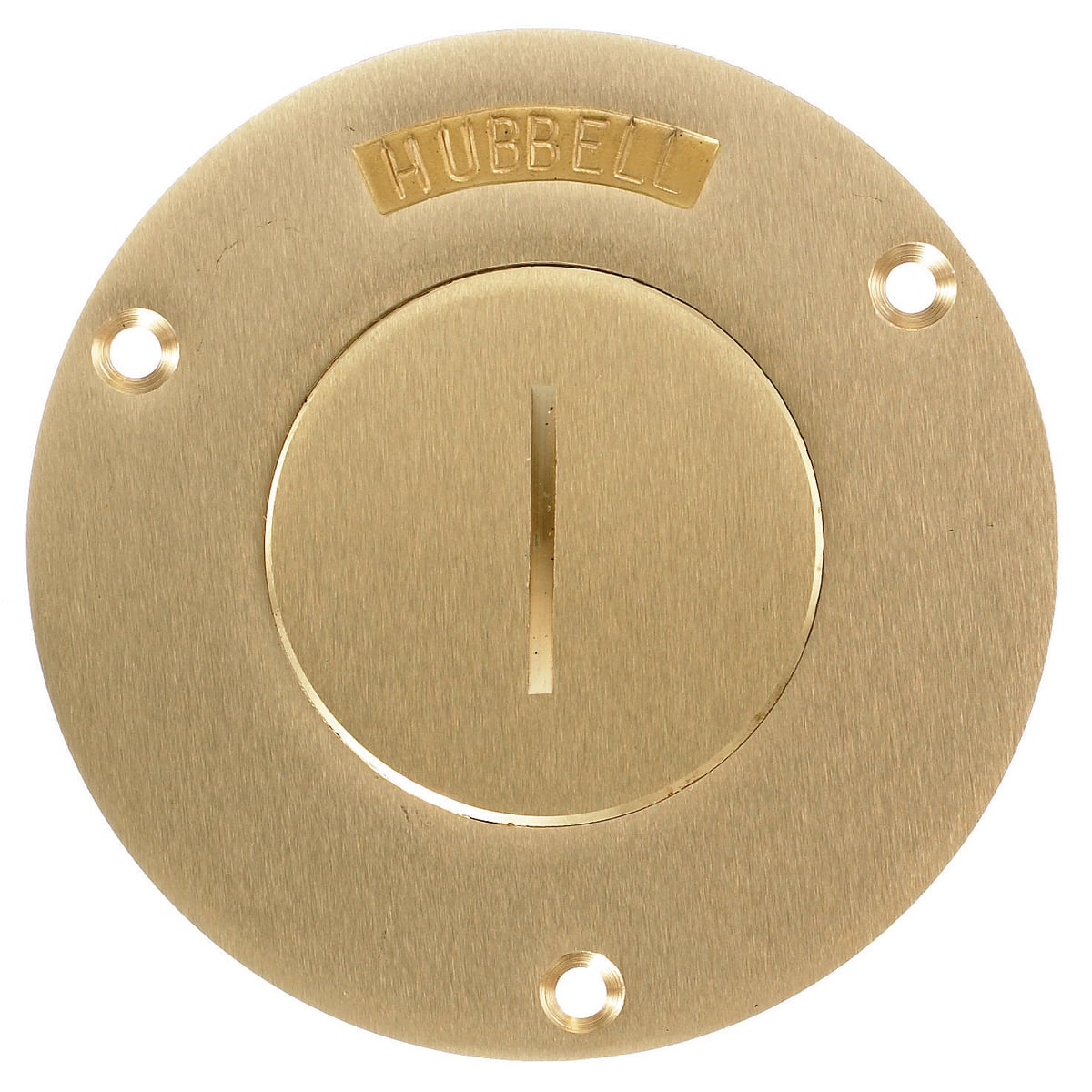 S2925 Flush Style Machined Single Service Standard Floor Box Cover, 3.87 in Dia, 0.281 in D
