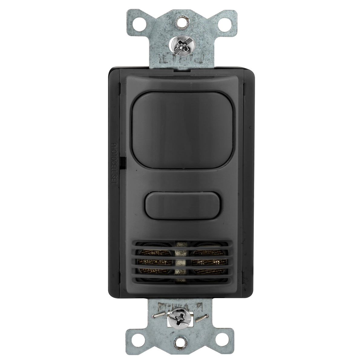 AD2001BK1 1-Circuit 1 Relay Dual Technology Wall Switch Sensor With Photocell, 120/277 VAC, Passive Infrared/Ultrasonic Sensor, 1000 sq-ft Coverage