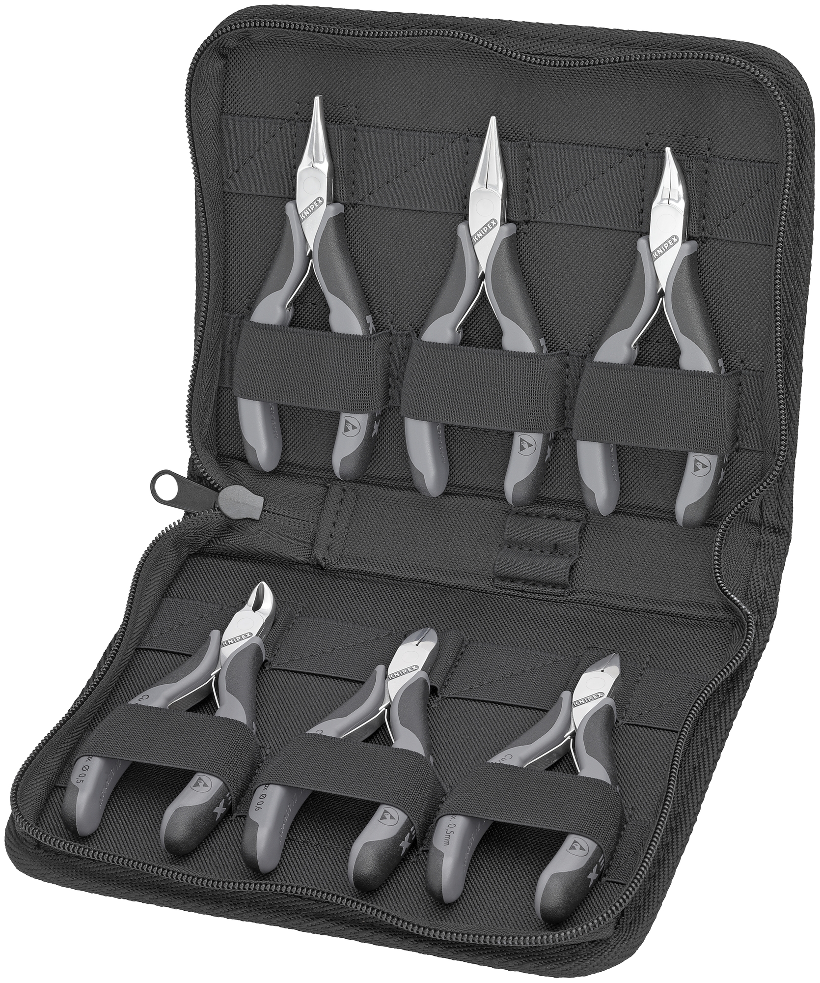 6 Pc Electronics ESD Pliers Set in Zipper Pouch, Multi-component