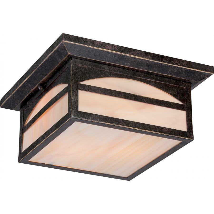 60-5656 Nuvo Canyon Traditional Outdoor Ceiling Light, (2) A19 Lamp, 60 W Fixture, 120 VAC, Umber Bronze Housing