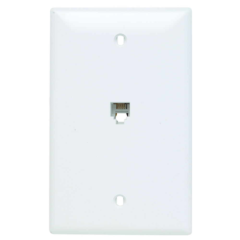 TPTE1W TradeMaster TPTE1 Combination Wall Plate, 1 Gangs, 4.7 in W x 10.188 in H, Thermoplastic, White