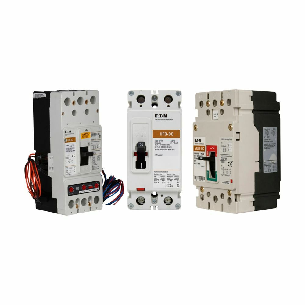 HFDDC2030L C Series Type HFDDC Molded Case Circuit Breaker, 600 V AC/250 V DC, 30 A, 42 kA Interrupt, 2 Poles, Thermal Magnetic Trip