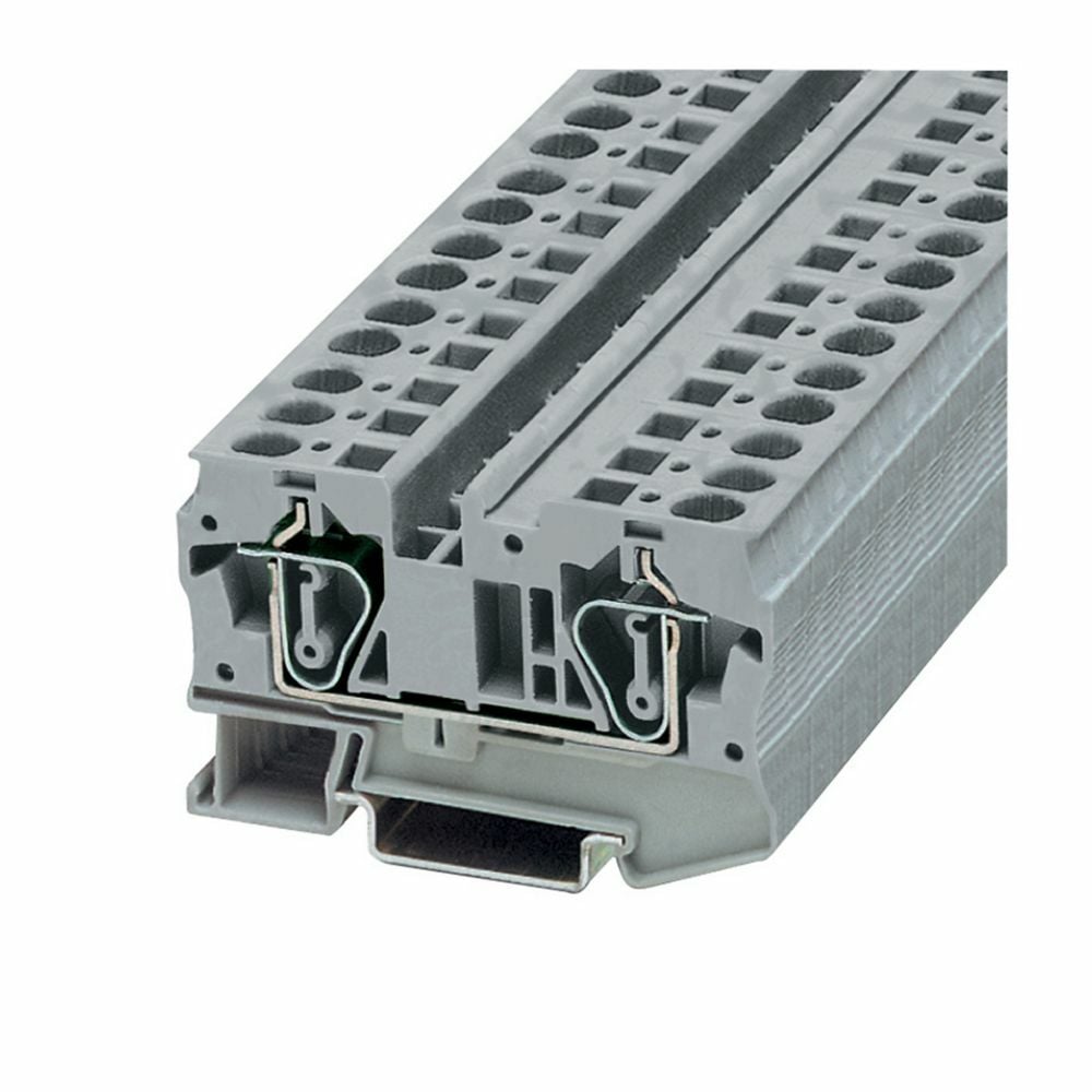 XBPT6 IEC-XB 1-Level Terminal Block, 800 V AC, 52 A, 24 to 8 AWG Wire, DIN Rail Mount