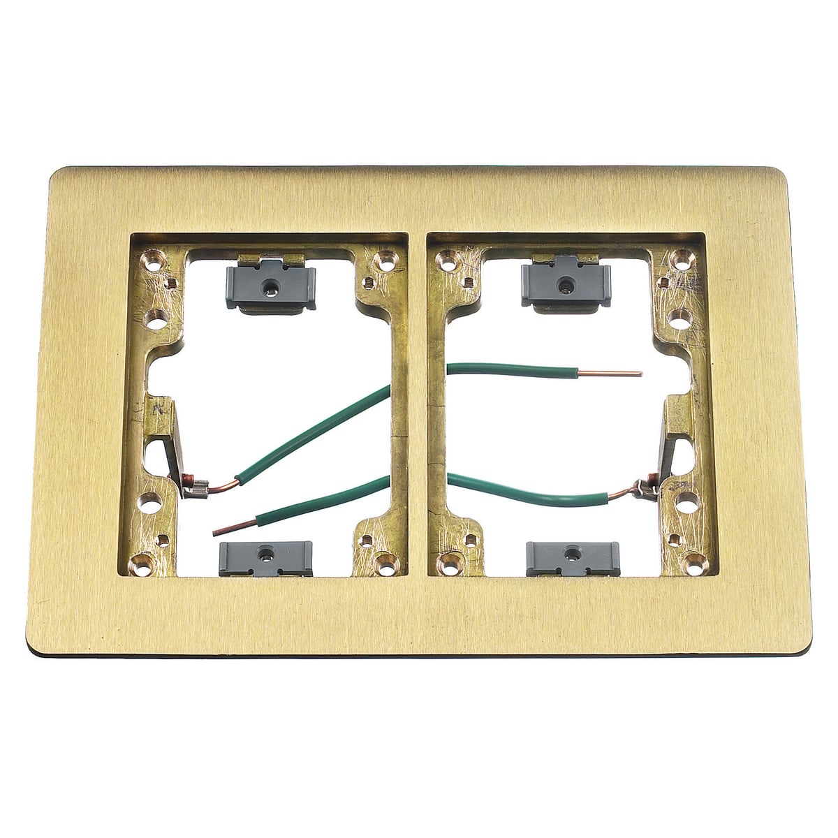 SB3084W 1/2/3-Gang Flat Rectangular Machined Standard Floor Flange, 11.34 in L, Metallic