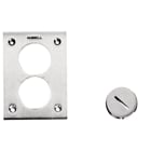 Hubbell Wiring Device Kellems, Floor and Wall Boxes, Flush ConcreteFloor Box Series, Flush Plug, 1 1/2", Aluminum