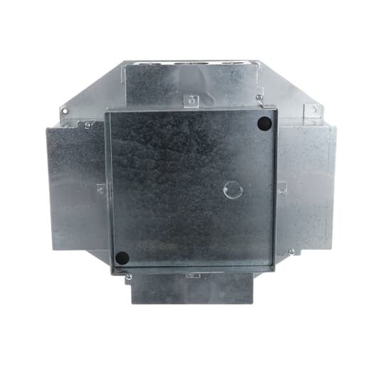 665-AV2 Steel City Recessed Service Floor Box With Knockout, Stamped Steel, 124 cu-in Capacity, 4 Gangs, 4 Outlets, 28 Knockouts, 12-1/8 in L x 14 in W x 4-1/2 in H