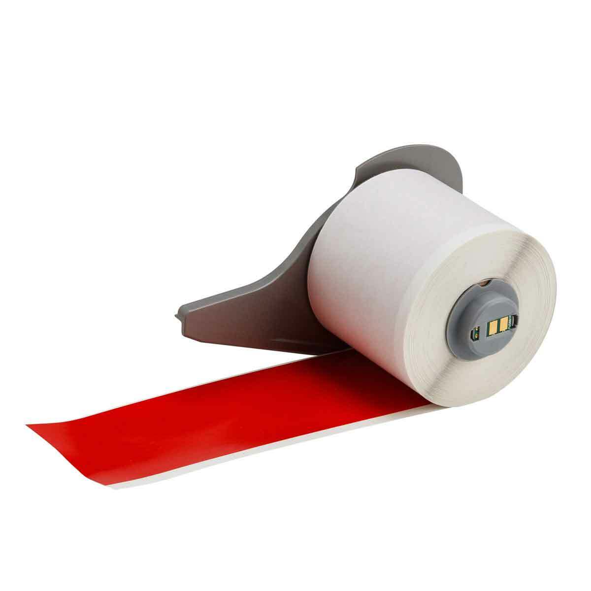 M71C-2000-595-RD Thermal Transfer Tape, 50 ft L x 2 in W, Blank Legend, Red, B-595 Vinyl, Permanent Acrylic Adhesive, -40 to 180 deg F