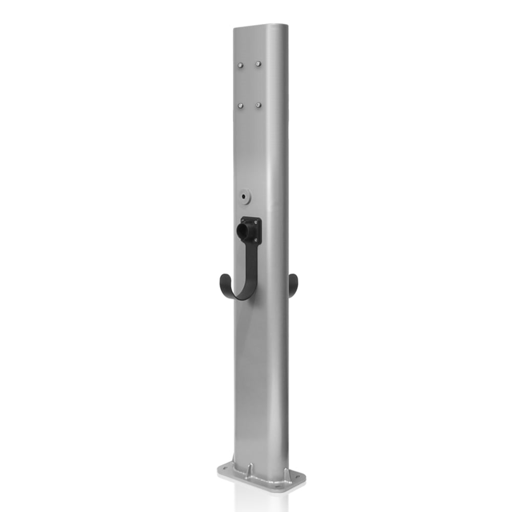 EPED2 Dual Mount Charging Station Pedestal, For Use With Evr-Green EV320 and EV480 Level 2 Electric Vehicle Charging Stations, Carbon Steel