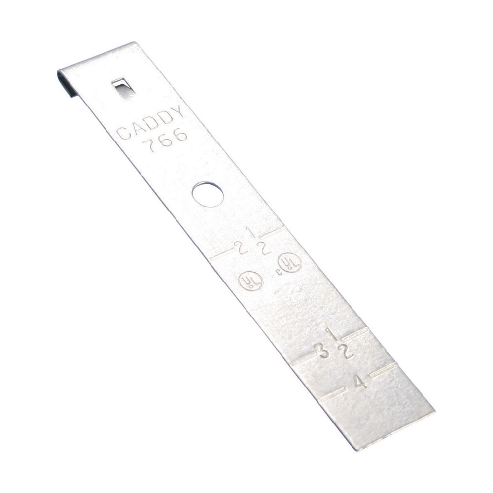 766 Adjustable Far Side Box Support, 1-1/2 in and 2-1/8 in D Square Box, Stud Mount, Steel