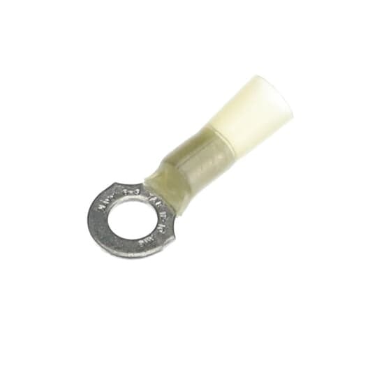 RCS10-14X Sta-Kon RC Series Heat Shrinkable Insulated Ring Terminal, 12 to 10 AWG Conductor, 1.34 in L, Copper, Yellow