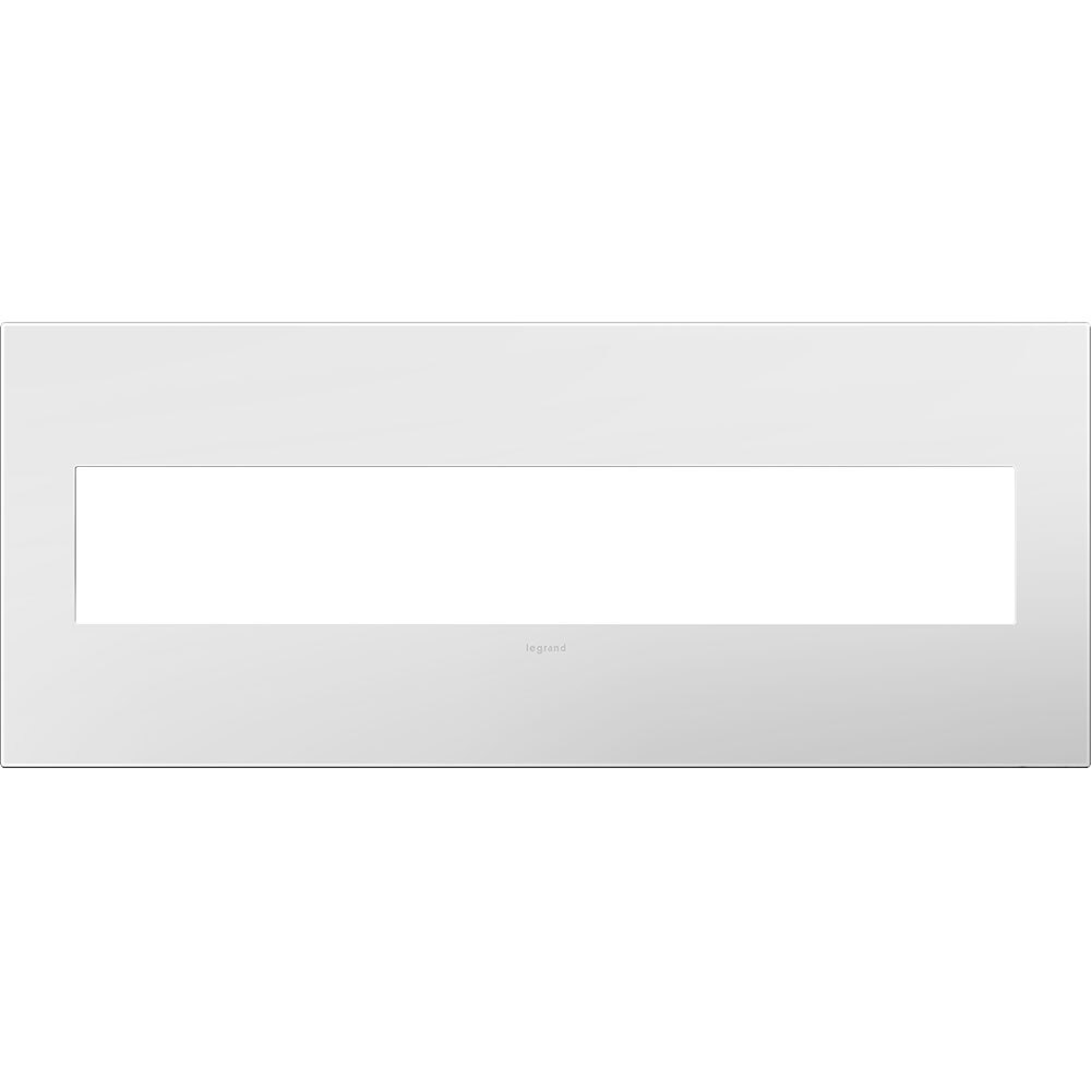 AWP6GWH1 Adorne Designer Wall Plate, 6 Gangs, 12.5 in W x 5.13 in H, Plastic, Gloss White