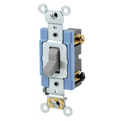 1203-2GY 3-Way Self-Grounding AC Quiet Toggle Switch, 120/277 V AC, 15 A, 1/2, 2 hp Power Rating