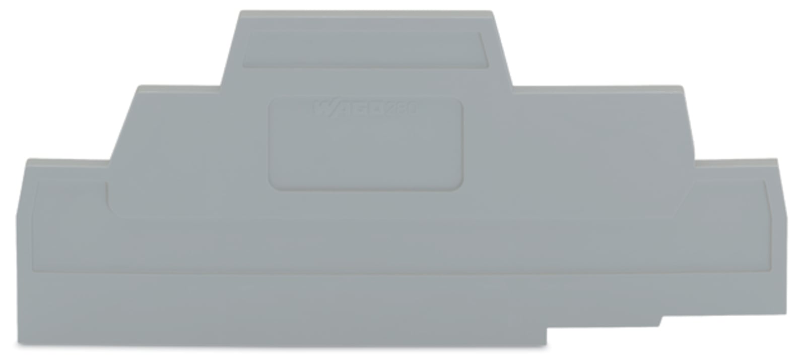 280-303 End and Intermediate Plate, For Use With Rail Mounted, Polyamide, Gray