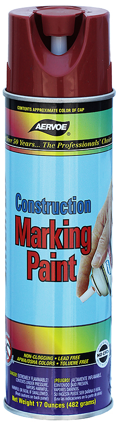 256 Marking Paint, 20 oz Container, Red, 420 ft Coverage, 45 min Curing