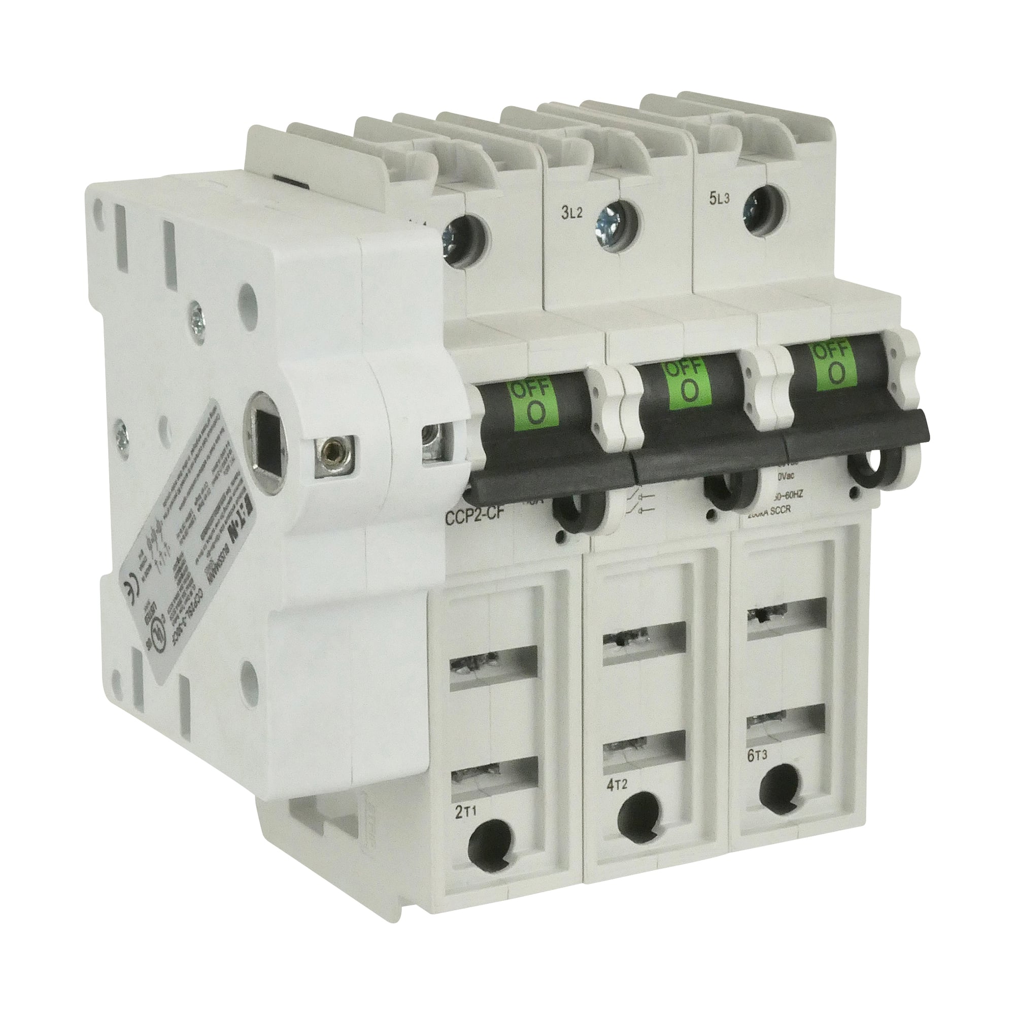 CCP2SL-3-60CF Compact Fused Circuit Protector Disconnect Switch, 600 V AC/125 V DC, 60 A, 3 Poles