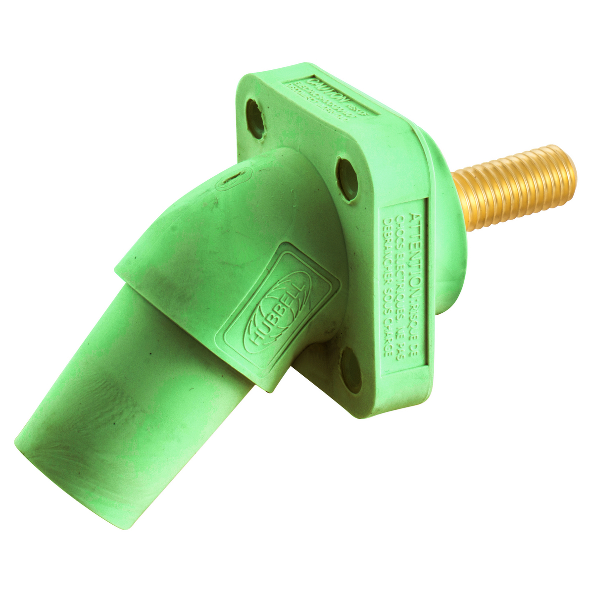 HBLFRASGN 16 Series 1-Pole Angled Female Standard Single Pole Receptacle With 300/400 A Plug, 600 V AC/250 V DC, 400 A, Screw Terminal Connection