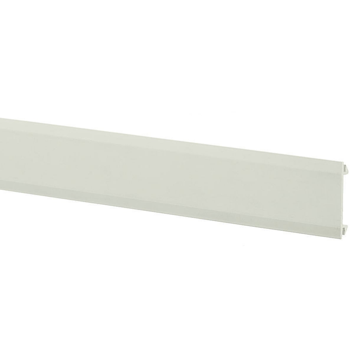 PB2C10 2-Channel Non-Metallic Extruded Removable Standard Raceway Cover, 10 ft L x 4-1/2 in W x 1.42 in H, Thermoplastic, Office White