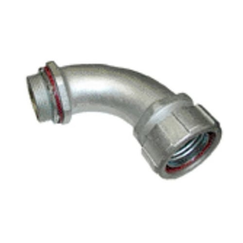 479-SLT Bridgeport Liquid Tight Connector, 4 in Trade, 90 deg, Malleable Iron, Electro-Plated Zinc