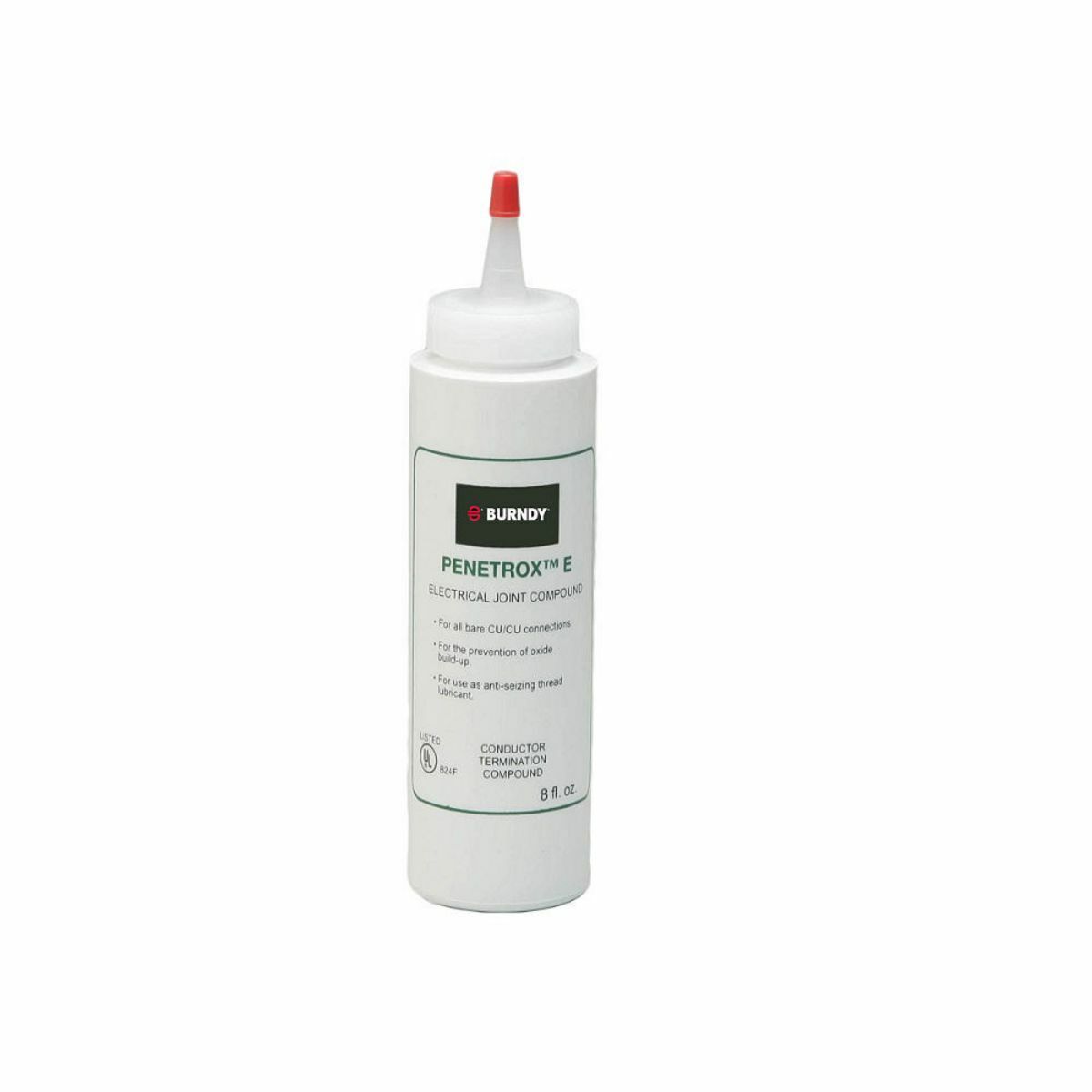 BURNDY PENETROX PENE8 Connector Oxide Inhibitor, 8 oz Squeeze Bottle, Semi-Solid Grease Form, Gray, 1.07