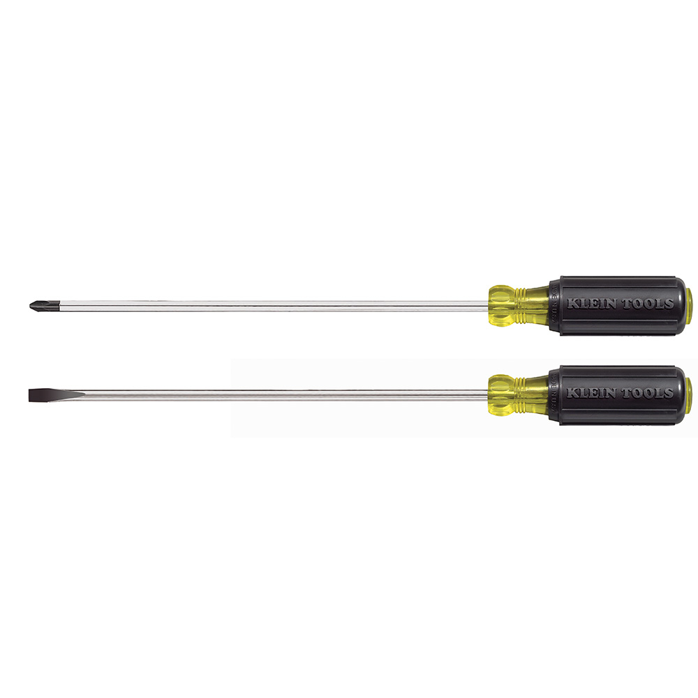 85072 Cushion-Grip Screwdriver Set, 2 Pieces, ASME Specified, Steel, Polished Chrome