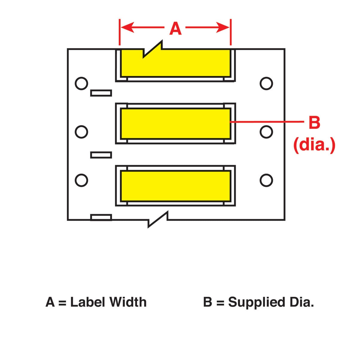 LSZH-2000-150-YL PermaSleeve ZH Series 1-Sided Printable Low Smoke Zero Halogen Write-On Heat Shrink Wire Marking Sleeve, 1 to 1.95 in Dia Wire, 1-1/2 in W, B-7641 Polyolefin