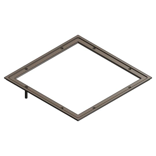 668-TRIM-BRN Steel City Recessed Service Trim Ring, 13-1/4 in L x 15-1/4 in W x 2-1/2 in D, Die Cast Zinc