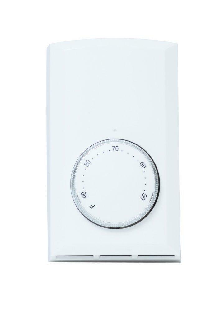 Cadet T521-W Mechanical Wall Thermostat, Single Pole, 22A, White