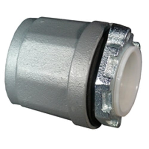 HUB-250 Straight Conduit Hub, 2-1/2 in, For Use With IMC/Rigid Conduit, Malleable Iron, Triple Coated