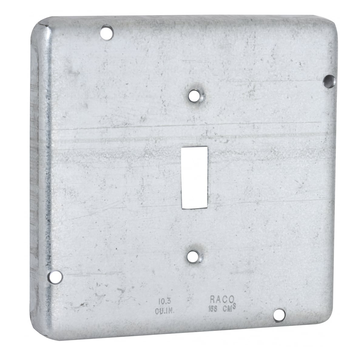 870RAC Raised Exposed Work Cover, 4-11/16 in L x 4-11/16 in W, Toggle Switch Cover, Steel