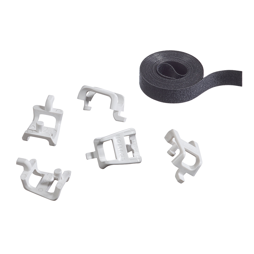 49605-AST Saddle Tie Kit With VELCRO Brand Cable Management, For Use With Plastic and Metal Structured Media Centers, Nylon/Plastic, White