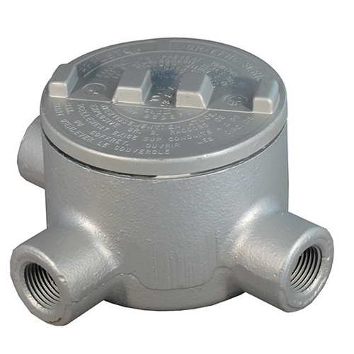 Type T Conduit Body, 1-1/4 inch, Aluminum, Epoxy Powder Coated