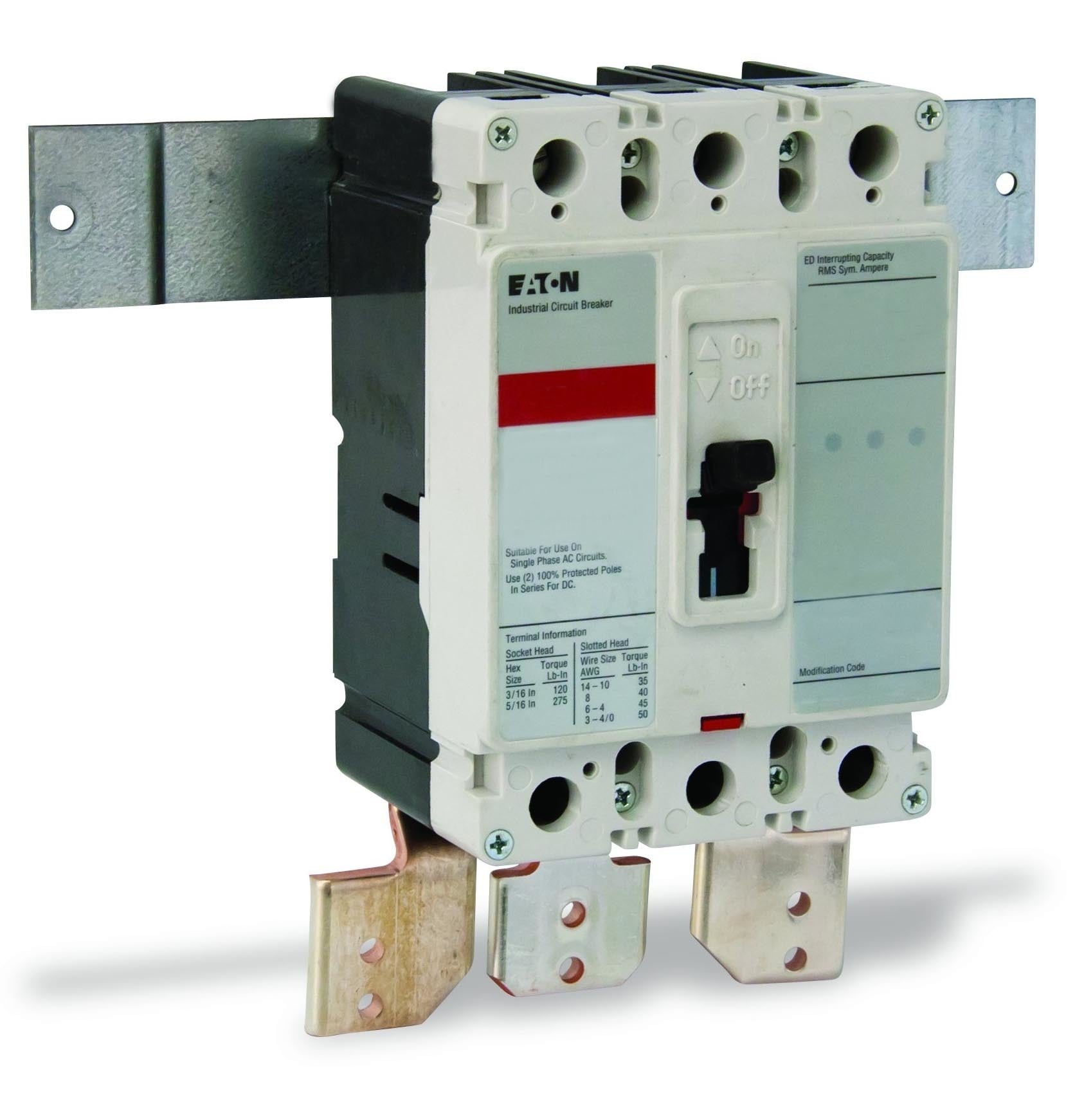 BKFD100 Pow-R-Stock 1/3-Phase Main Circuit Breaker Kit, 480 V AC, 100 A, 25 kA Interrupt, 3 Poles