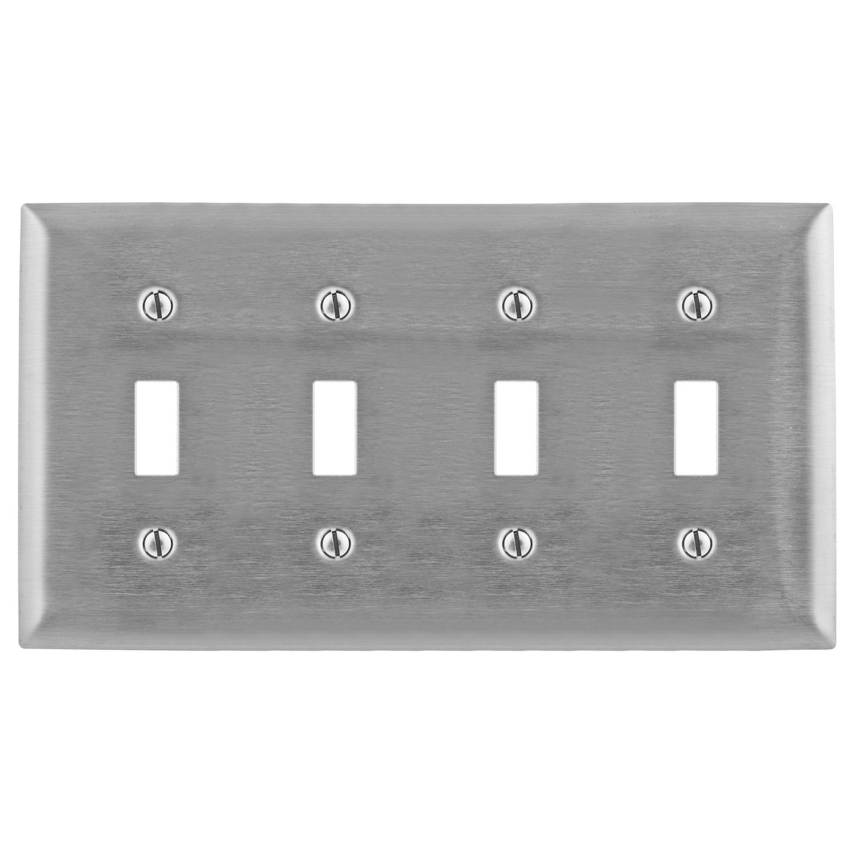 SS4 Standard Wall Plate, 4 Gangs, 302/304 Stainless Steel