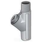 OZ-Gedney Type EYM Vertical Sealing Fitting, Size: 3/4 IN, Malleable Iron, Finish: Zinc Electroplated, Connection: Tapered MNPT X Tapered FNPT, Dimensions: 1-5/16 IN Body Diameter X 4-3/16 IN Overall Length, 2 IN Turning Radius, 1.75 OZ Sealing Com