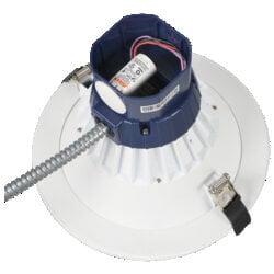 LEDRT56R3B700UD940/61498 UltraLED RT Dimmable Round Downlight, 9 W Fixture, 120 to 277 VAC, Aluminum Housing