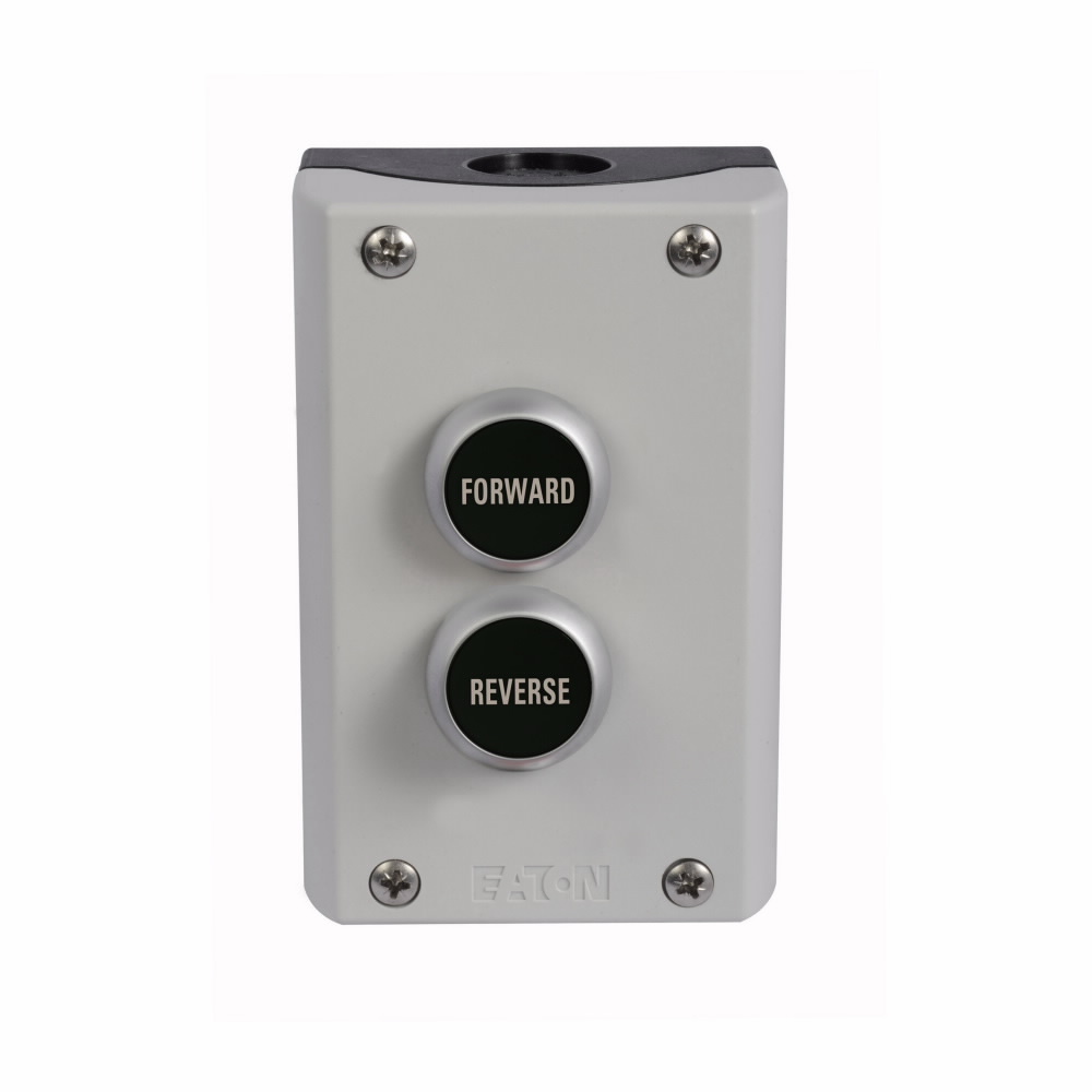 M22-C2-M3V Assembled Non-Illuminated Pushbutton Control Station With Gray Cover, 1NO Contact, 2 Operators, NEMA 4X/13 NEMA Rating