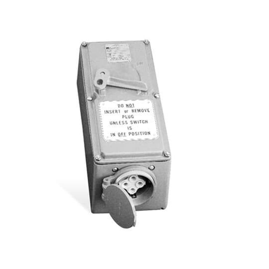 CFCSRA13-60 Russellstoll DuraTite Ever-Lok Heavy Service Interlock Device, 480 VAC, 60 A, 3 Poles, 4 Wires
