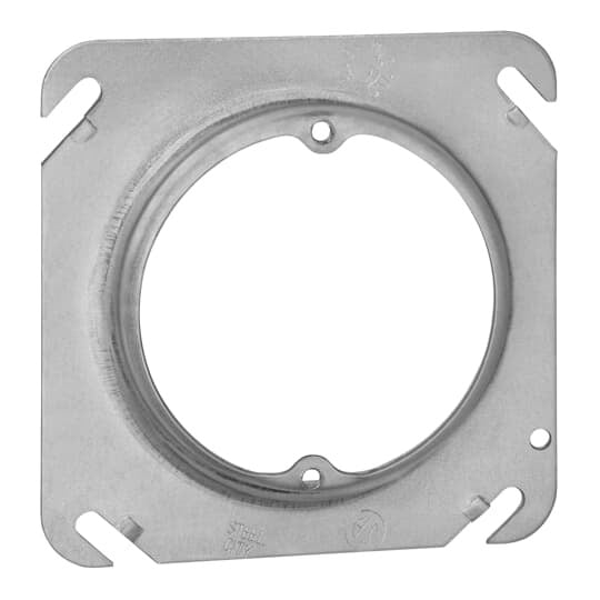 52C31/2-25 Steel City Outlet Box Cover, 4 in L x 4 in W, Blank Cover, Steel