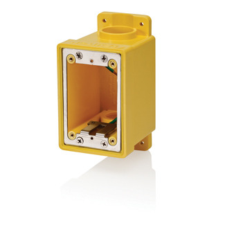 FDBX1-Y Wetguard Type FD Device Box, PVC, 26 cu-in Capacity, 1 Gangs, 2 Outlets, 6 in H x 3.13 in W x 3.5 in D