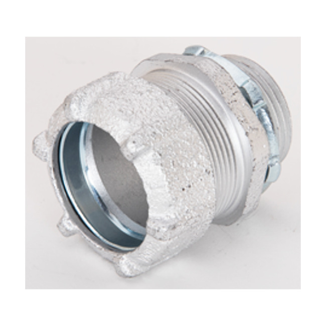 3002 Bridgeport Compression Connector, 1 in Trade, For Use With IMC/Rigid Conduit, Malleable Iron, Zinc Plated