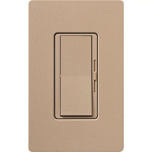DVSCCL-153P-MS Diva C.L 3-Way Designer Style Dimmer Switch, 120 VAC, 1 Poles, Slide-to-Bright/Dim Operation, Mochastone