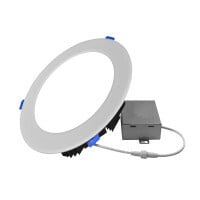 DLE821202KRDWH Edge Lit 6.4 in Aperture Dimmable Flat Panel Recessed LED Downlight, LED Lamp, 28.8 W Fixture, 120 V AC, Cast Aluminum Housing