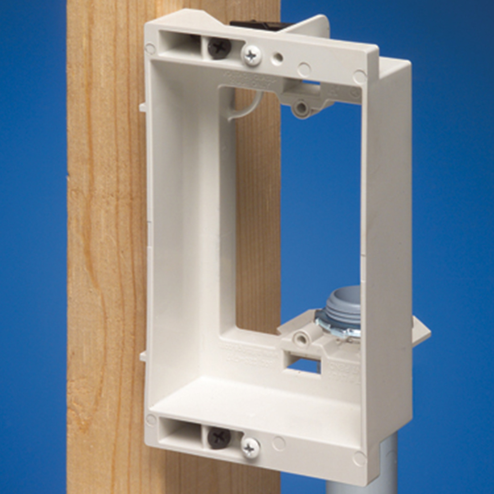 LVU1W LV Series 1-Gang Low Voltage Mounting Bracket, For Use With Cable Management System, Fastened Mount, Plastic
