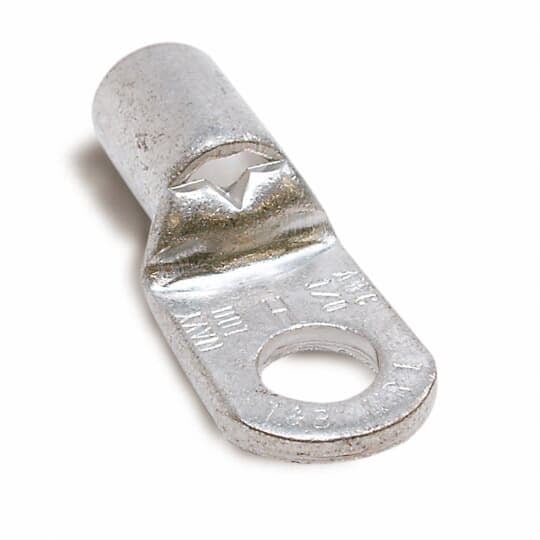 E10711NP Sta-Kon E Series Large Ring Terminal, 6/6AN Conductor, 1.26 in L, Tubular Barrel, Electrolytic Copper
