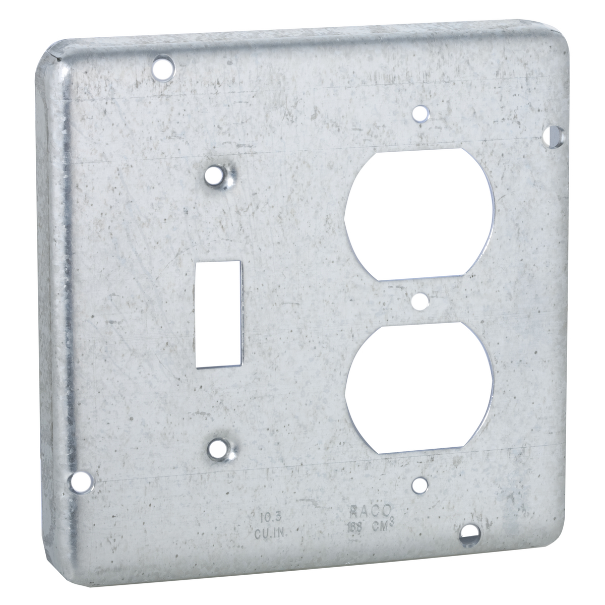 876 Square Exposed Work Cover, 4.69 in L x 4.69 in W x 1/2 in D, Steel