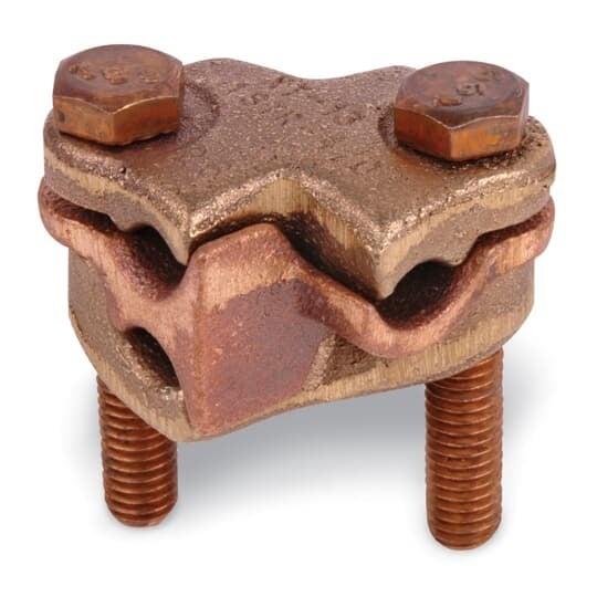 XT13 Blackburn Type XT Multi-Purpose Mechanical Clamp Connector, 4/0 to 1 AWG Copper/Stranded Conductor, 3/8 in Bolt, Copper Alloy