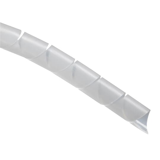 SRPE-250-9-C Ty-Rap Reverse Cut Spiral Wrap, 1/4 in OD Dia x 100 ft L x 0.045 in THK, Polyethylene, Natural